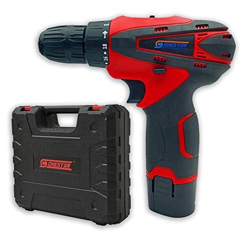 Cheston 12V Cordless Drill Machine Screwdriver Kit | 10mm Keyless Chuck ...