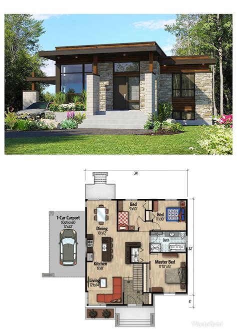 Modern Small House with Spacious Floor Plan