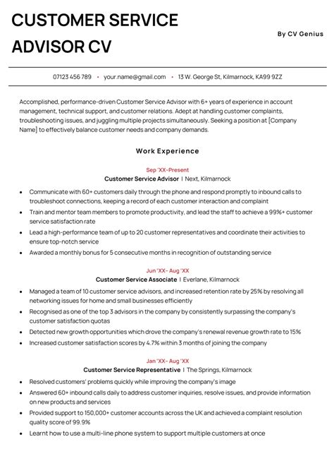 Image result for Insurance Customer Service CV Template