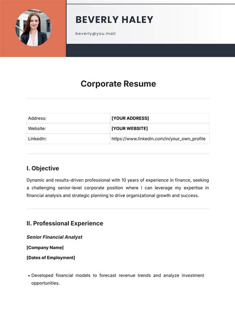 Business Resume Examples