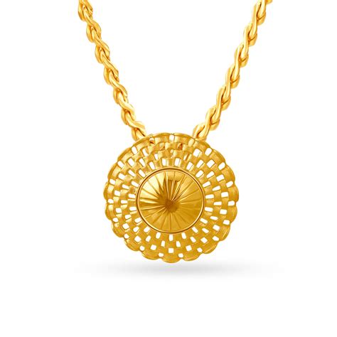 Divine Matte 22 Karat Gold Islamic Pendant