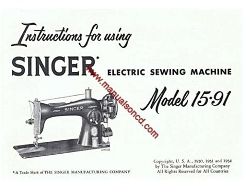 Image result for Singer Sewing Machine Model 15 Manual