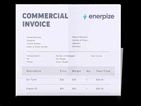 Image result for Commercial Invoice Generator