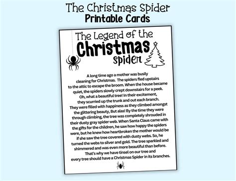 Christmas Spider Poem Printable | FREE Printable HQ