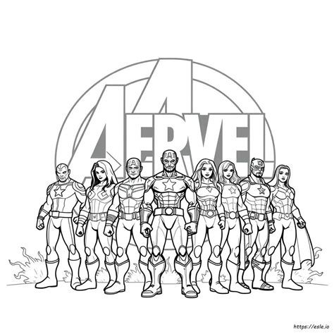 Printable Easy Avengers Coloring Pages