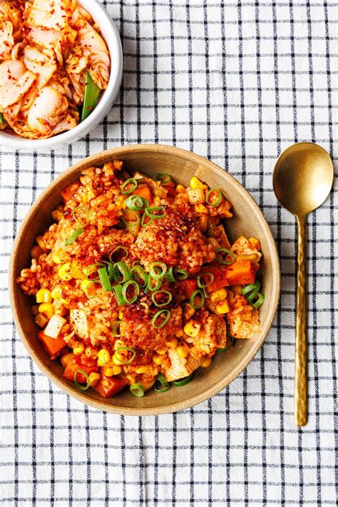 Koreanischer Gojuchang-Reis mit Tofu aus dem Reiskocher · Eat this!