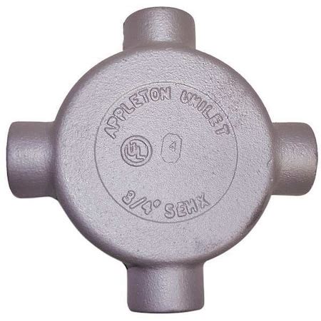Appleton Electric Conduit Outlet Body, Iron, X, 3/4 In. SEHX-75 | Zoro