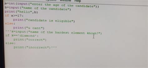 I don't know why this program not working after showing the candidate ...