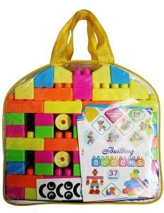 RetailDADDY Toy Age Plastic 100Pcs Building Blocks with a Packing Bag ...