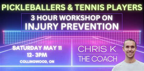 Pickleballers and Tennis Players Injury Prevention Workshop, 124 ...