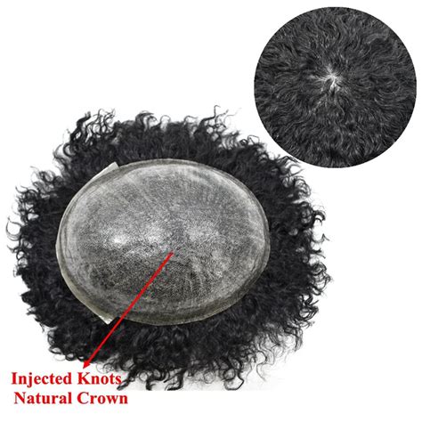 Buy SINGA HAIR Afro Toupee For Black Men Full Poly Skin PU Injection ...