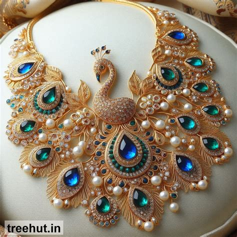 Peacock Gold Necklace Design Ideas, Gold Jewelry Design Ideas