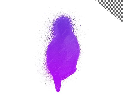 Purple spray paint on transparent background | Premium PSD