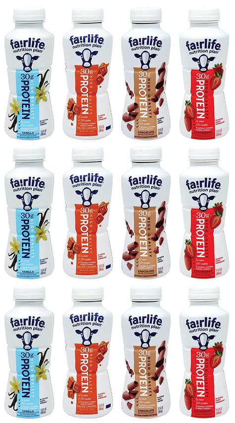 Fairlife Protein Shakes Variety Pack - High Protein Sampler - 12 Pack ...