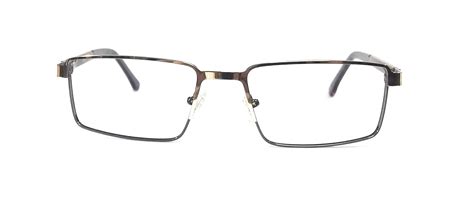 Amar lifestyle Eye frame metal rectangular 52 mm golden brown unisex ...