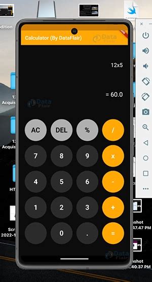 Arithmetic Operation Using Flutter in Android 的图像结果