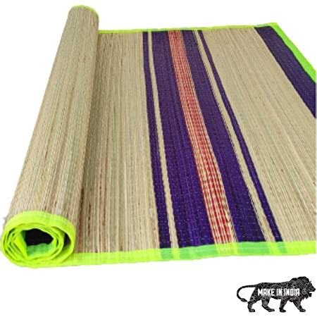 Buy Jayam Traditional Striped Korai Floor Mat 6 X 3.5 (RED) Online at ...
