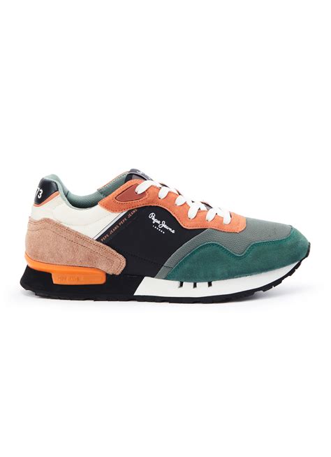 Green And Black Anti-skid Running Sneakers | Pepe Jeans India