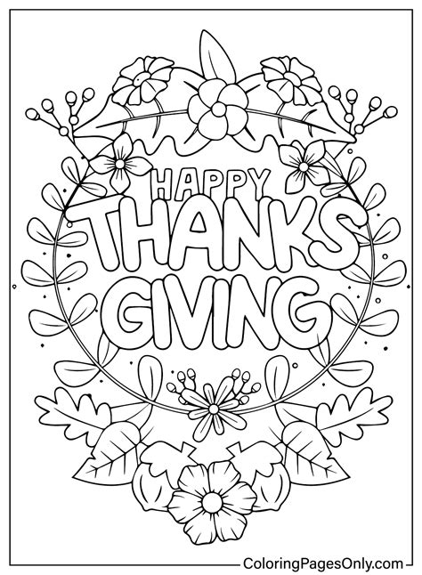 Free Thanksgiving Colouring Pages
