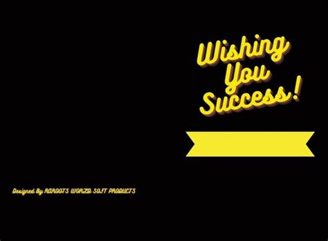WISHING YOU SUCCESS NOTEBOOK COVER - CURSIVE DESIGN | RWSP-WEBSITE