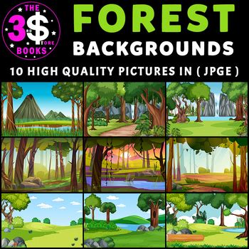 Forest Backgrounds - 1O Pictures by The Store Books | TPT