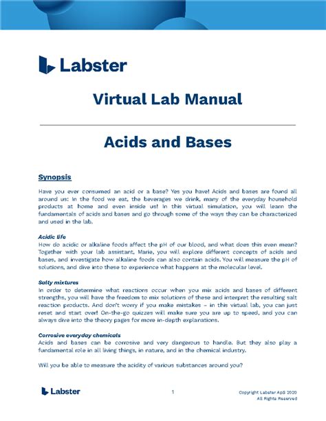 Acids Bases And Ph Virtual Lab at Mark Ferretti blog