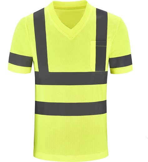 Buy AYKRM Hi Vis T Shirt ANSI Class 3 V Neck Reflective Safety High ...