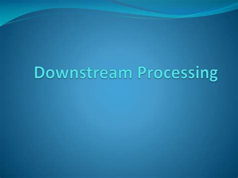 Downstream Processing Procedure 的图像结果