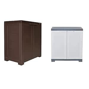 Cello Novelty Plastic Compact 2 Door Cupboard - Ice Brown & Cello ...
