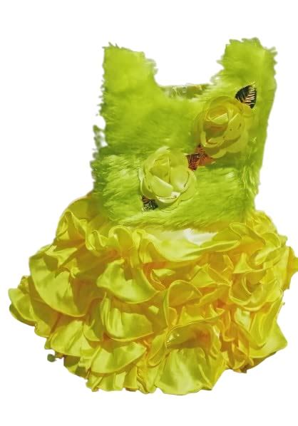 Buy Baby Girls/Rainbow Frock/Festival Dress (1-2 Years, Yellow) at ...