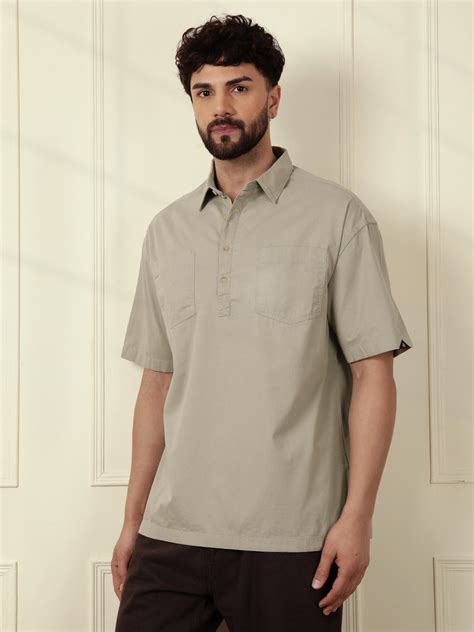 Popover Oversized Fit Shirt | Brown – Wrogn