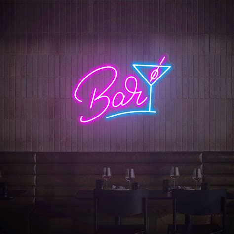 Bar Neon Sign Business Decoration Custom Neon Bar Signs, Cocktail Bar ...
