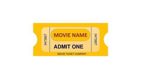 Free Printable Blank Movie Ticket Templates [PDF, Word]