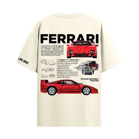FERRARI OFF-WHITE OVERSIZED T-SHIRT – YOLOZ