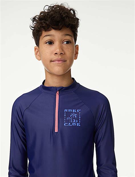 Buy Graphic Long Sleeve Rash Vest (2-16 Yrs) at Marks & Spencer