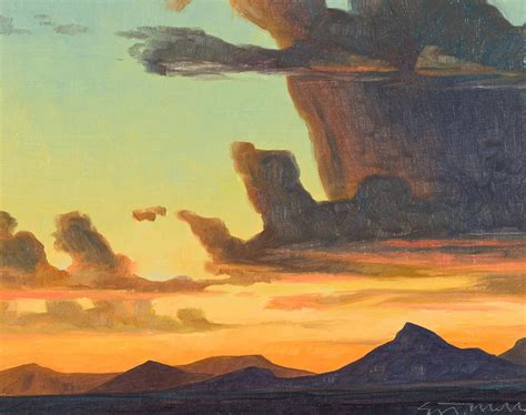 At Auction: Ed Mell, Ed Mell Sunset Landscape