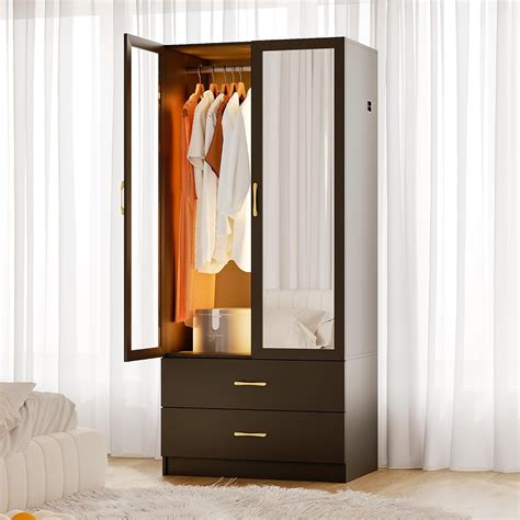 Lvifur 71 Armoire Wardrobe Closet with Auto Sensor India | Ubuy