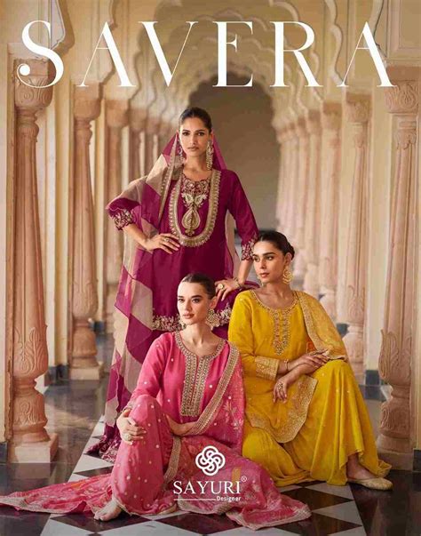 SAVERA BY SAYURI 5753 TO 5756 SERIES DESIGNER SHARARA SUITS COLLECTION ...