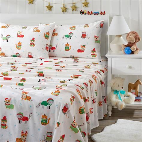 Amazon.com: Great Bay Home 4 Piece 100% Turkish Cotton Queen Christmas ...