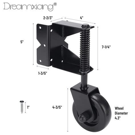 Dreamxiang Spring-Loaded Gate Caster Kit for Wooden PVC Fences, India ...