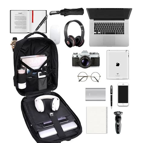 Anti-theft TSA lock Hard Shell Backpack with USB Port and Password Loc ...