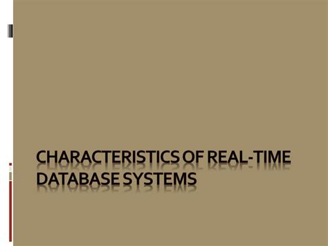Image result for Technologies and Examples of Real-Time Databases