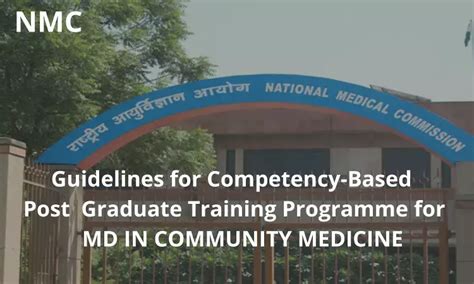 NMC Guidelines for Competency-Based Training Programme For MD Community ...