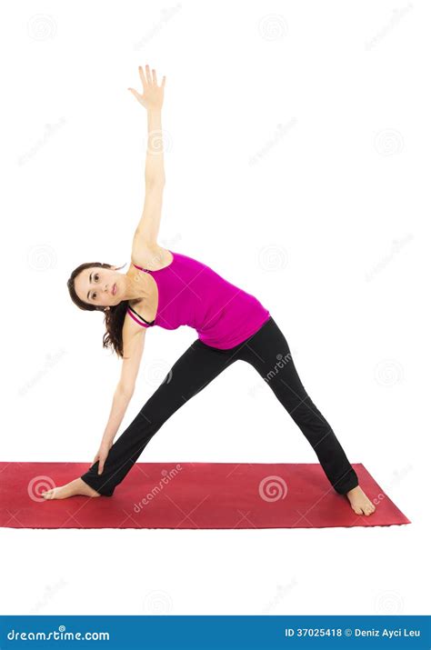 Extended Triangle Pose With Brick Closeup, Utthita Trikonasana Pose ...