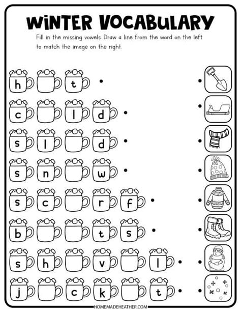 Winter Activities Worksheet 的图像结果