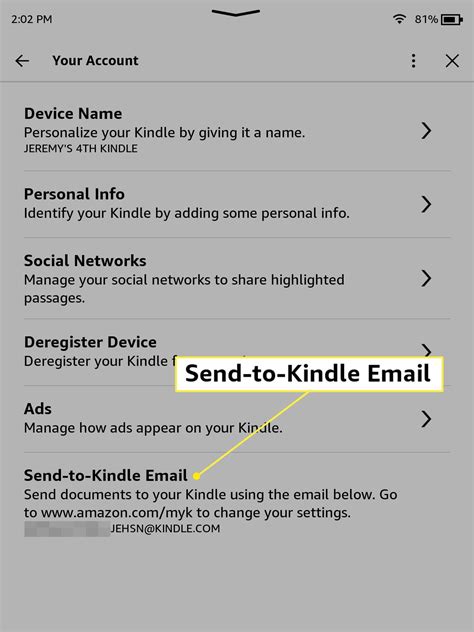 How to Find Your Kindle Email Address