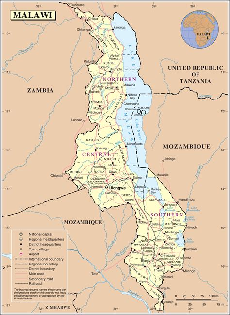 Maps of Malawi | Map Library | Maps of the World