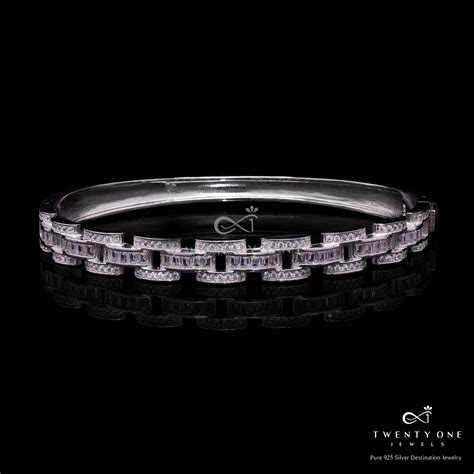 Luxury Brand Inspired Premium Link Style Gerald Bracelet on Pure 925 S ...