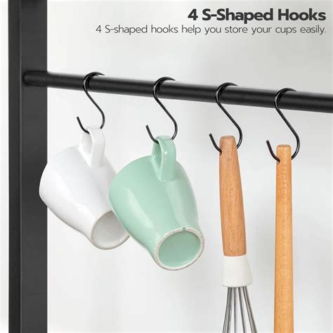 Microwave Stands: Kitchen Bakers Rack With Power Outlets, Shelves, Mic ...