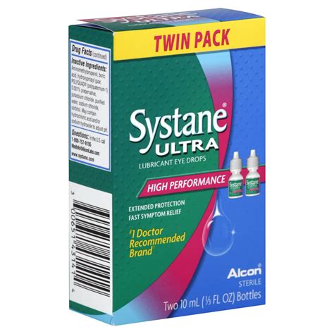 Buy Systane Ultra Lubricant Eye Drops, 2-count .33 fl oz (10 ml) Bottle ...